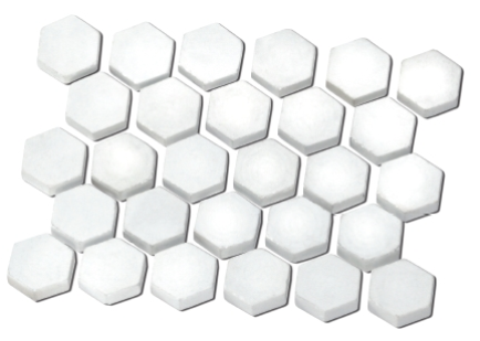 Płytki sześciokątne (plaster miodu) wykonane z Al2O3